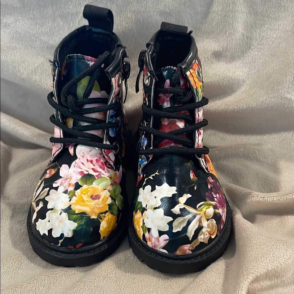 Colorful Floral Kids Boots